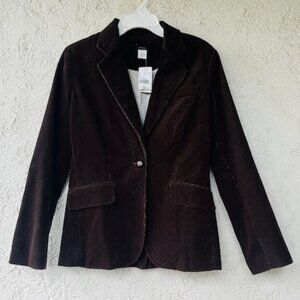 Vintage 1990s J. Crew Chocolate Brown Corduroy Blazer – new with tags